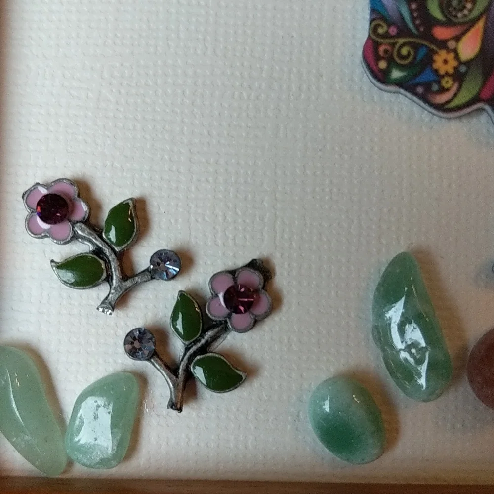 Pug or Bulldog art framed jewelry art jewelry collage mosaic Crossposted Home - Picture 9 of 11